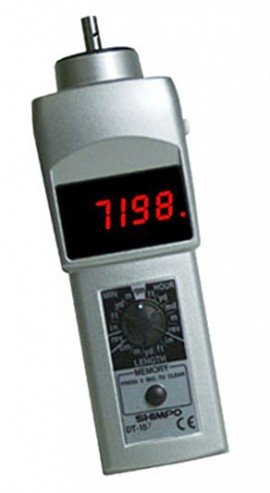SHIMPO DT-107A-12KMW Contact Tachometer with 12&amp;quot; circumference aluminum knurled measuring wheel-