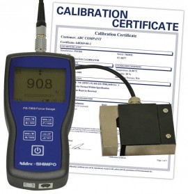 SHIMPO FG-7000L-S-1Digital Force Gauge/Data Logger with s-beam load cell, 220 lbs,-