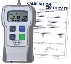 SHIMPO FGE-200XY-NIST Digital Force Gauge 200 lb/100 kg/1000 N,  -