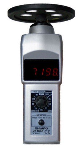 SHIMPO DT-107A-S12 LED Contact Tachometer with contact wheel-