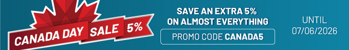 Canada Day Promotion - Save 5% on almost everything with promo code CANADA5