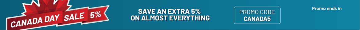 Canada Day Promotion - Save 5% on almost everything with promo code CANADA5